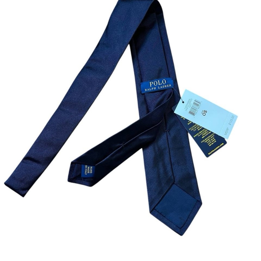Polo by Ralph Lauren Navy Silk Tie - Picture 4 of 11